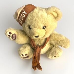 Vintage 1980s ZEDDY Teddy Bear Zellers Department Store Mascot 12" Plush Bear